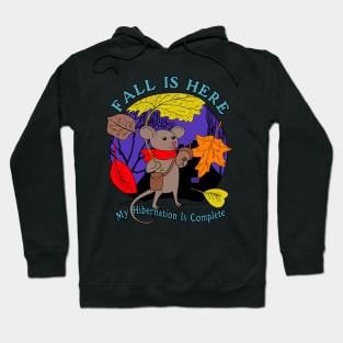 Fall Is Here My Hibernation Is Complete - Cute Autumn Fall Season Design Hoodie